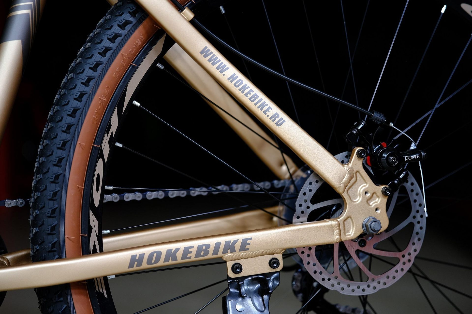 Тормоз Power disc 160 механический
 HOKE ONE WAY 27,5 матовый коричневый